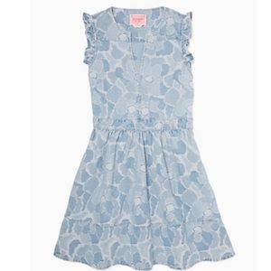 NWT Kate Spade Abstract Peony Denim Dress size 2
